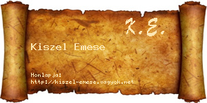 Kiszel Emese névjegykártya