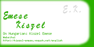 emese kiszel business card